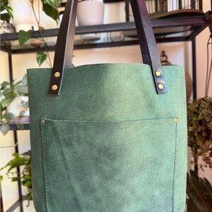 Portland Leather Goods small Classic Tote in Surf